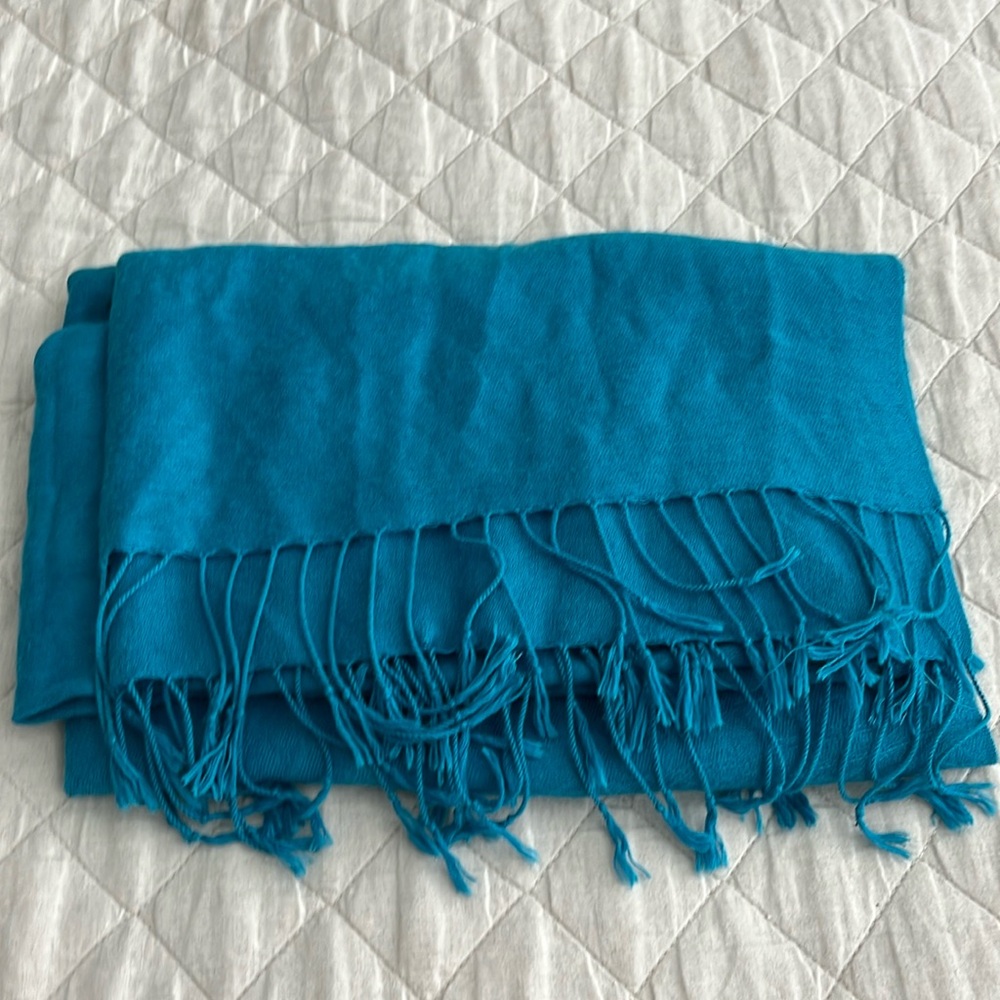 Teal pashmina